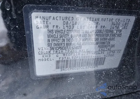 2018 Nissan Kicks Sv from USA, damaged, VIN 3N1CP5CU7JL524029